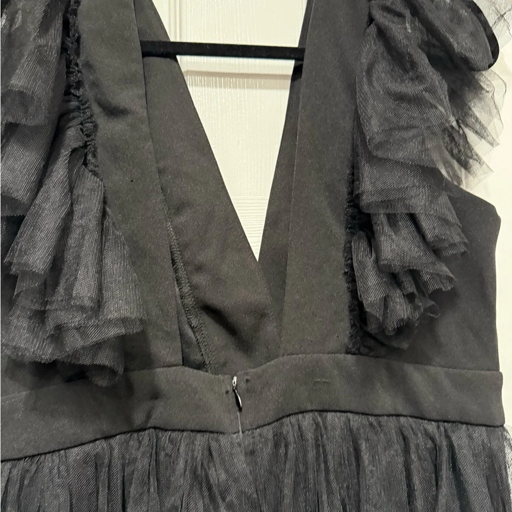 Black Ruffled Maxi Dress - Picture 6 of 6